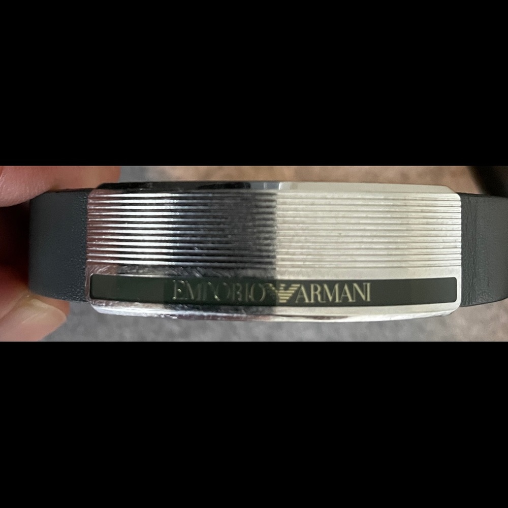 Emporio Armani Leather Cuff Bracelet